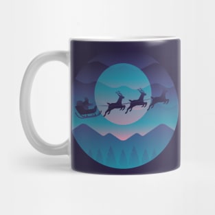 Santa flying his sleigh Mug